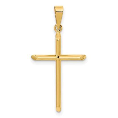 14k Yellow Gold Polished Cross Pendant