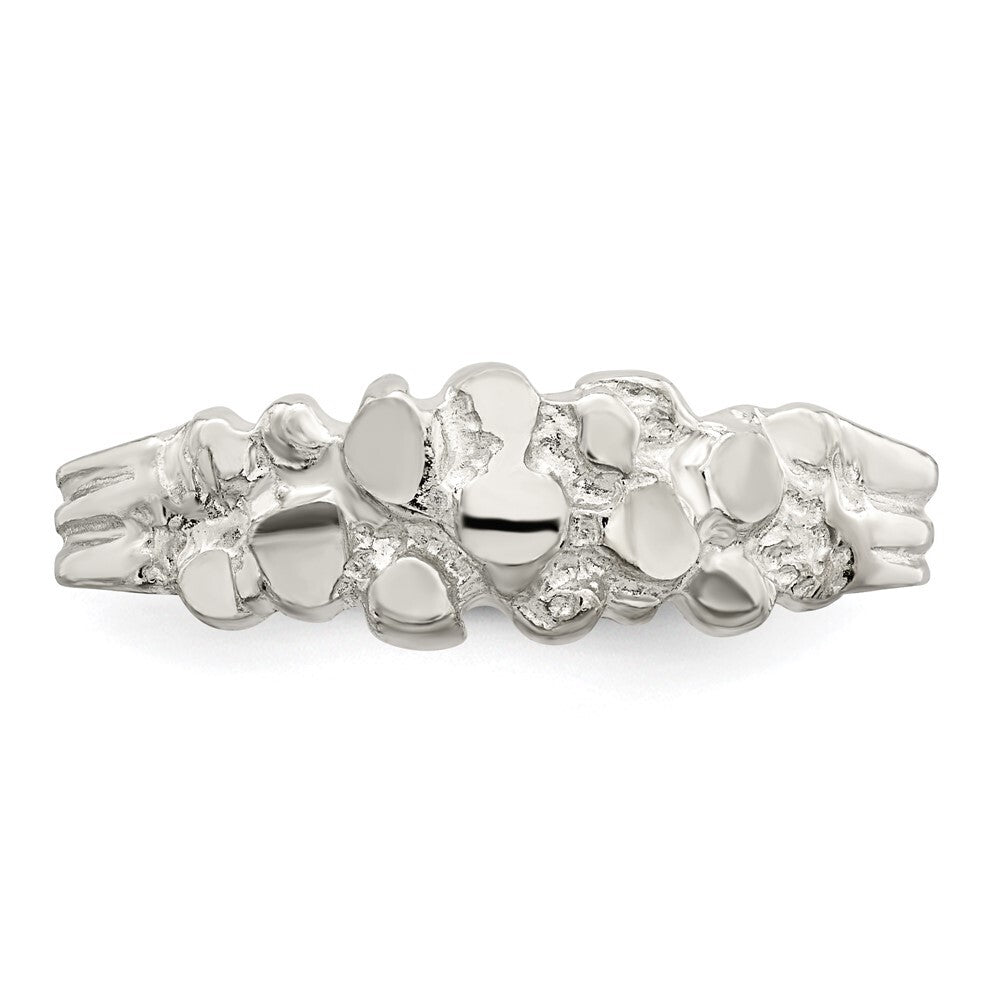 Sterling Silver Nugget Ring Size 8