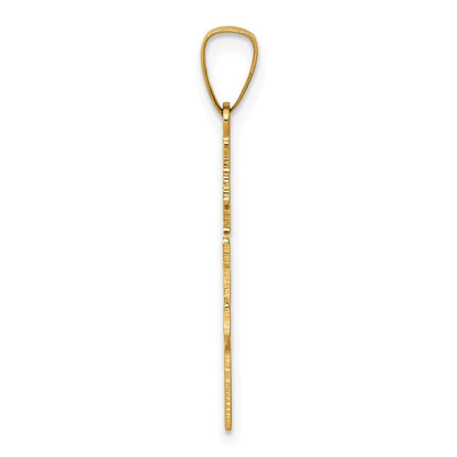 14k Yellow Gold Eastern Orthodox Cross Charm