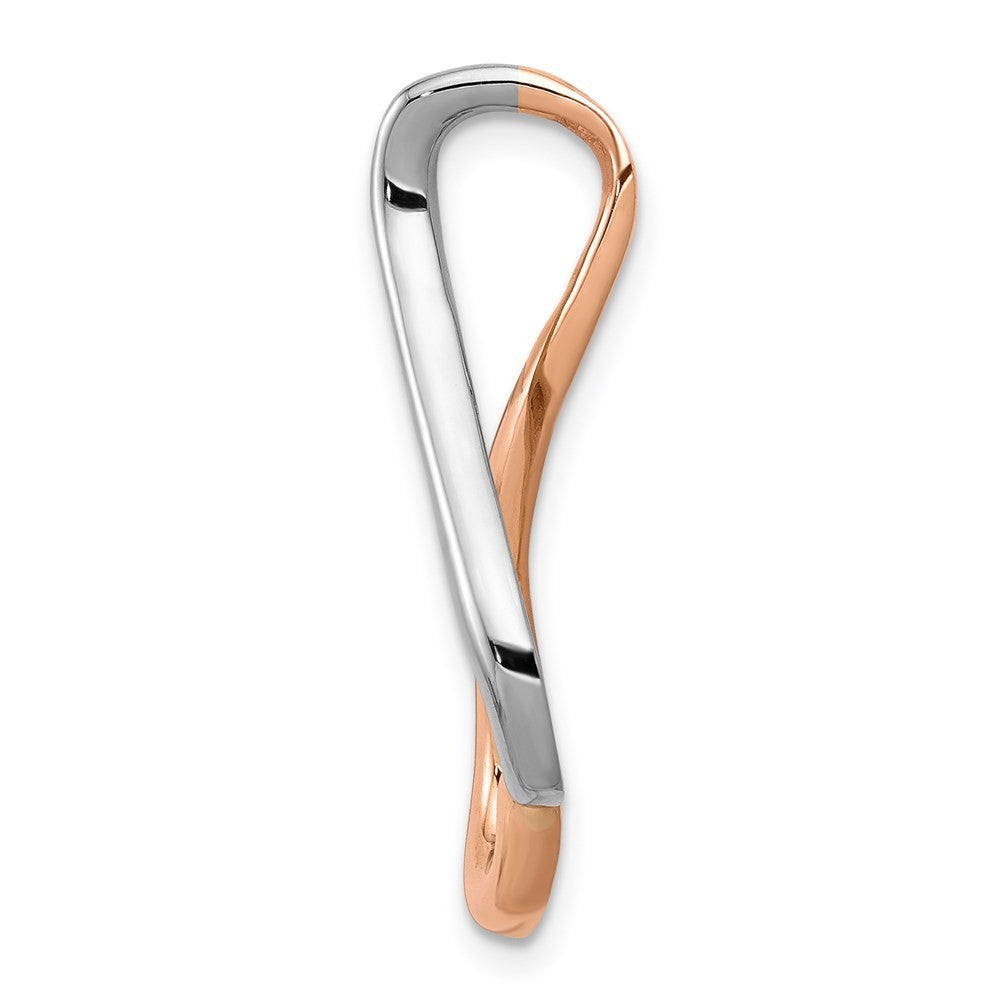 14K Rose Omega Slide Fits up to 4mm Regular, 6mm Fancy