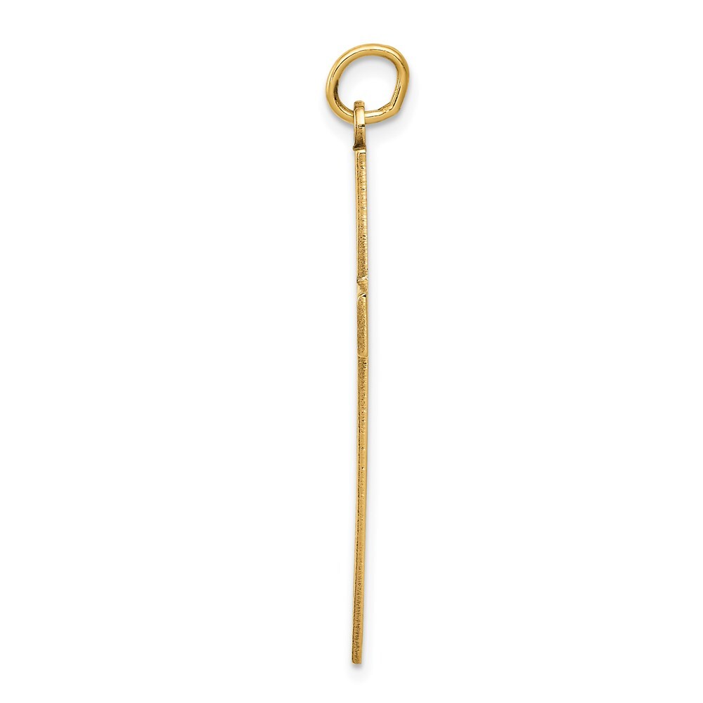 14k Yellow Gold Laser Designed Cross Pendant