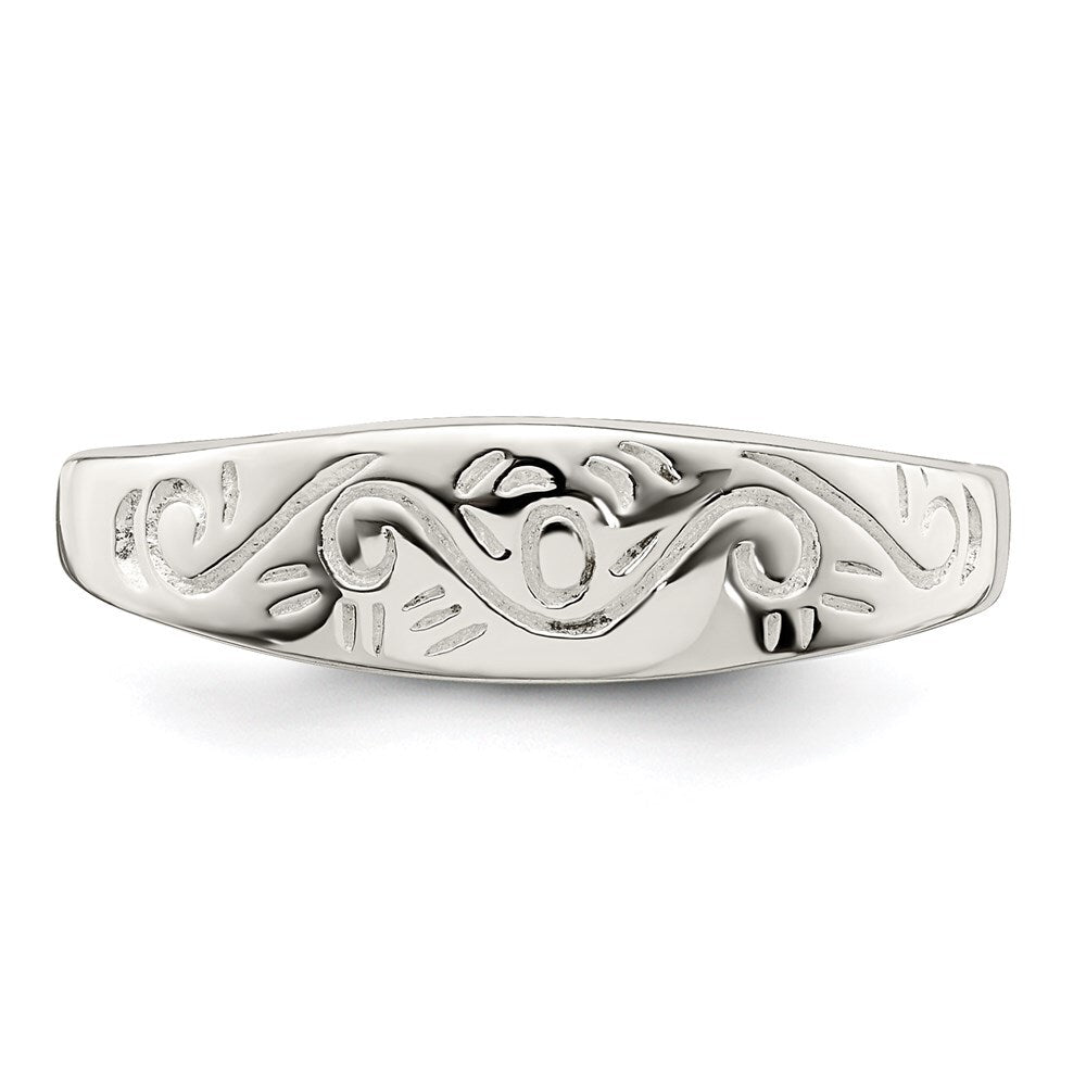 Sterling Silver Swirl Ring Size 7