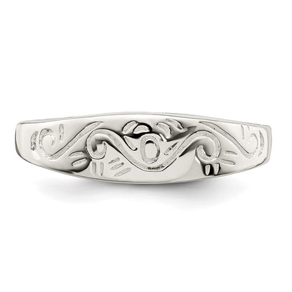 Sterling Silver Swirl Ring Size 7