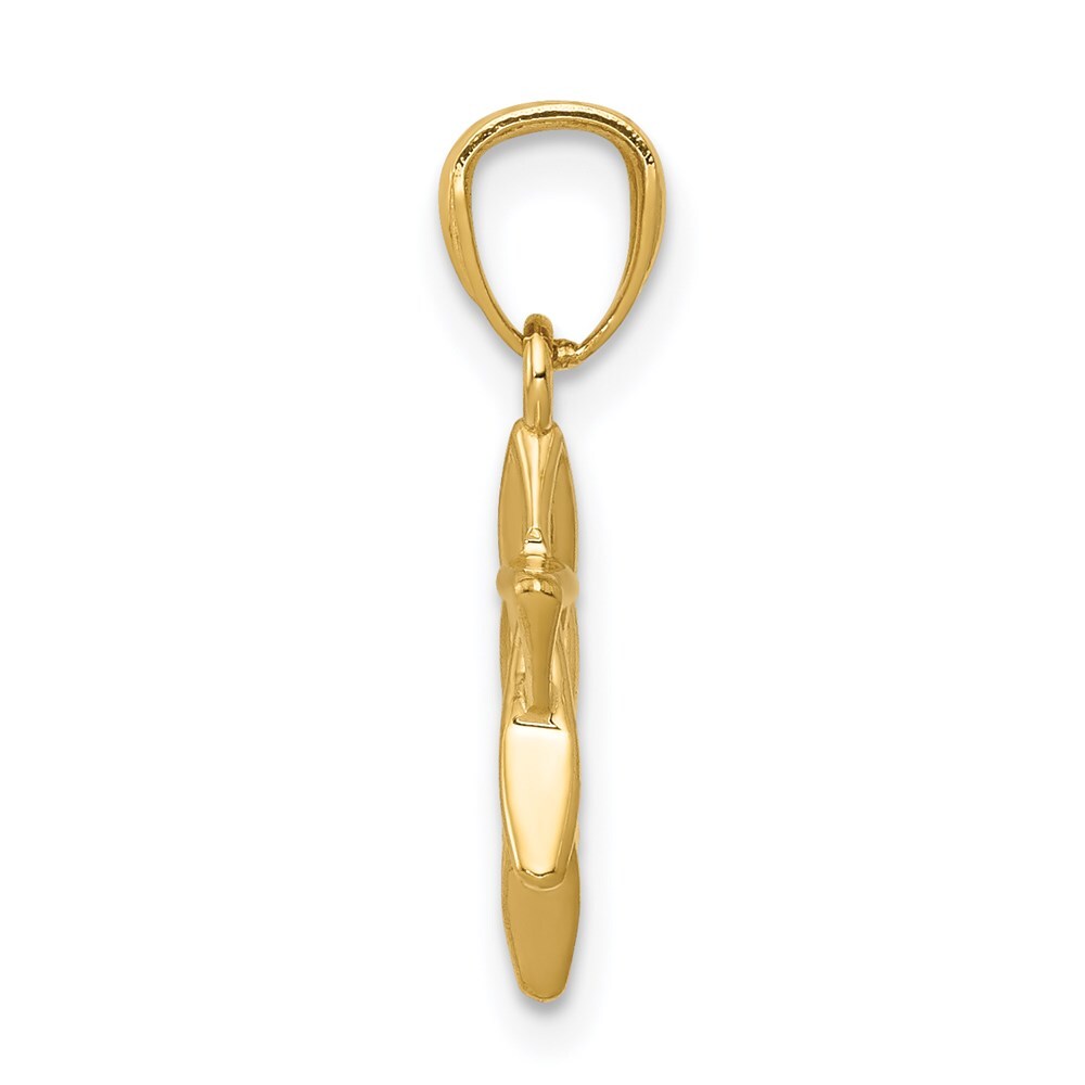 14k Yellow Gold Polished Star of David Pendant for Women