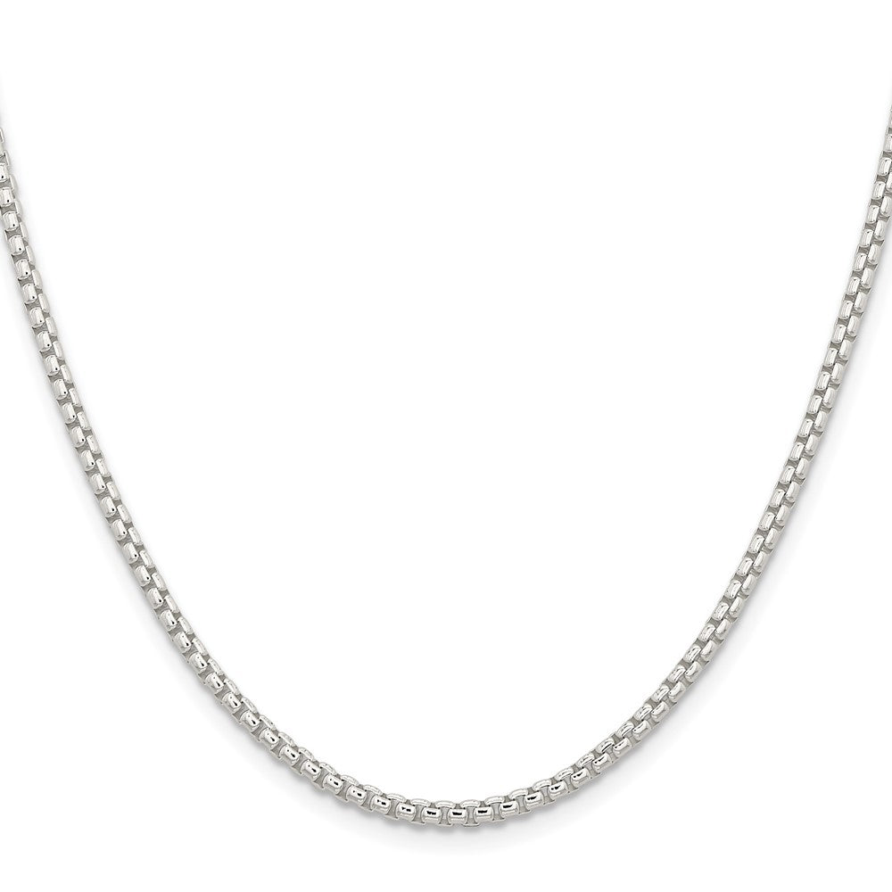 Sterling Silver 2.6mm Round Box Chain Necklace