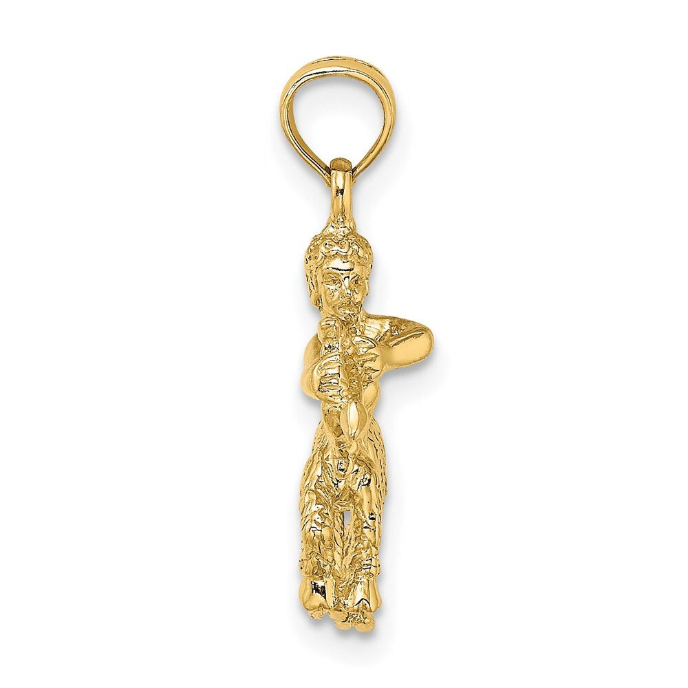 14k Yellow Gold 3-D Sagittarius Zodiac Charm Pendant for Women