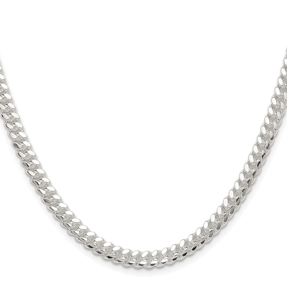 Sterling Silver Polished 5.7mm Domed Curb Chain Necklace