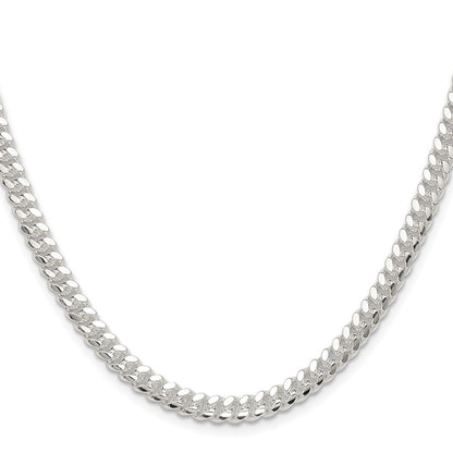 Sterling Silver Polished 5.7mm Domed Curb Chain Necklace