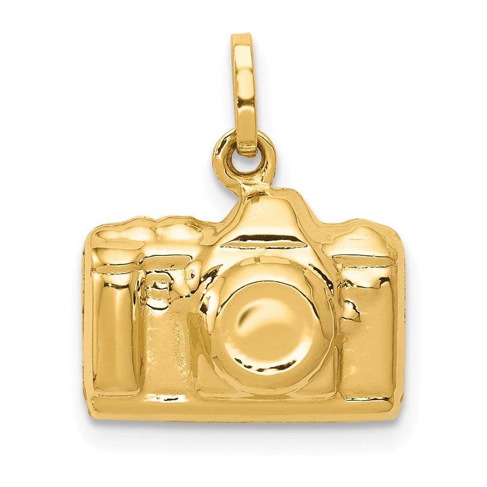 14k Yellow Gold 3-D Polished Camera Charm