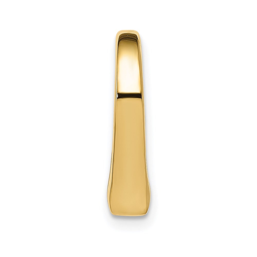 14k Yellow Gold Polished Floating Heart Chain Slide