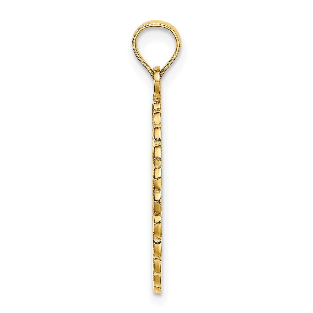 14k Yellow Gold GATLINBURG TENNESSEE Trolley Car in Circle Charm Pendant