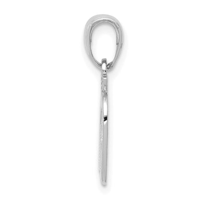 14k White Gold New York Skyline in Apple Pendant