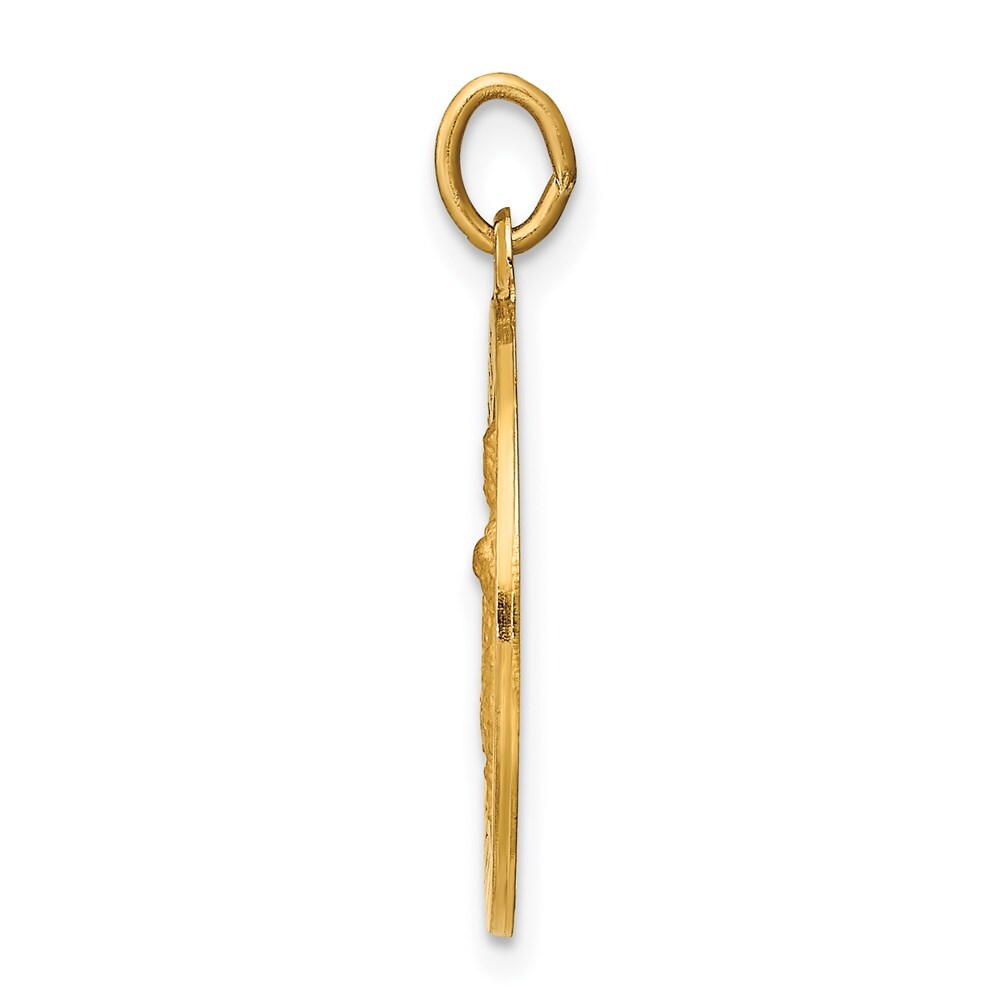 14k Yellow Gold Infant of Prague Medal Charm Pendant for Women