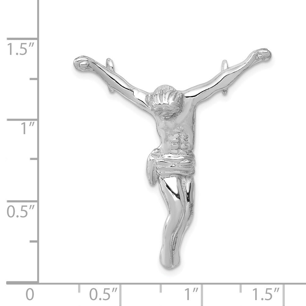 14k White Gold Jesus Chain Slide Pendant for Women