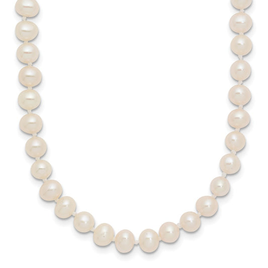 14k Yellow Gold 4-5mm White Freshwater Cultured Pearl 18 inch Necklace