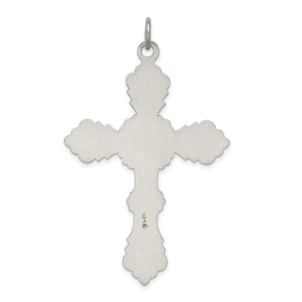 Sterling Silver Antiqued Cross Pendant Holiday Gift for Women