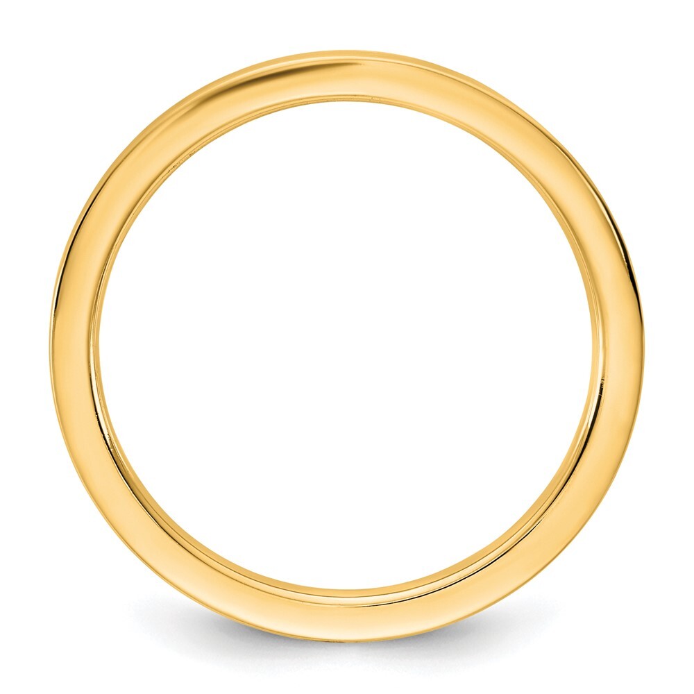 14K Yellow Gold 1.5mm Standard Flat Comfort Fit Band Size 6