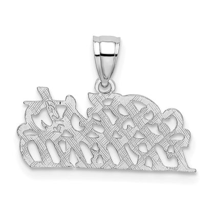 14k White Gold BEST FRIEND Pendant