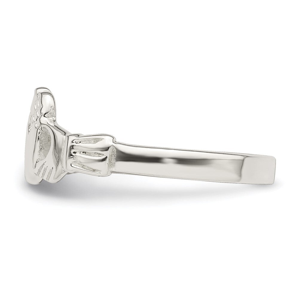 Sterling Silver Solid Claddagh Ring Size 8