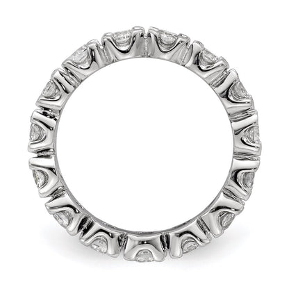 Sterling Silver Rhodium-plated Cubic Zirconia Eternity Ring Size 8