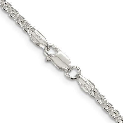 Sterling Silver 2.5mm Round Spiga Chain Necklace