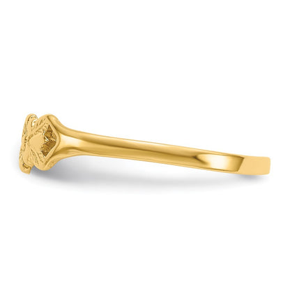 14K Yellow Gold Flower Baby Ring