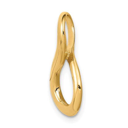 14k Yellow Gold Fits up to 3mm Regular Reversible Fancy Omega Slide Pendant