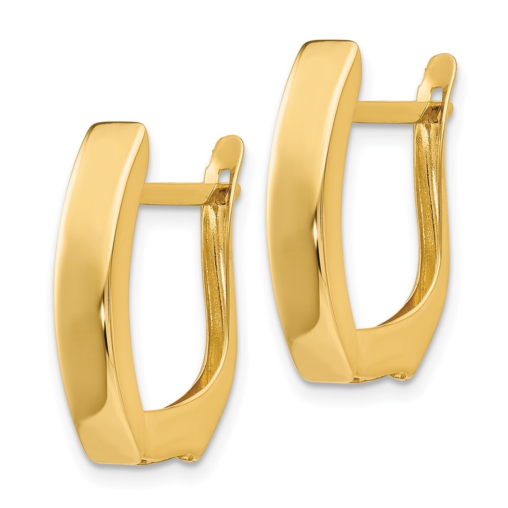 14k Yellow Gold Gold Polished Hinged Stud Earrings Gift for Women