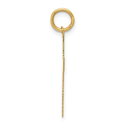 14k Yellow Gold Polished Cross Pendant