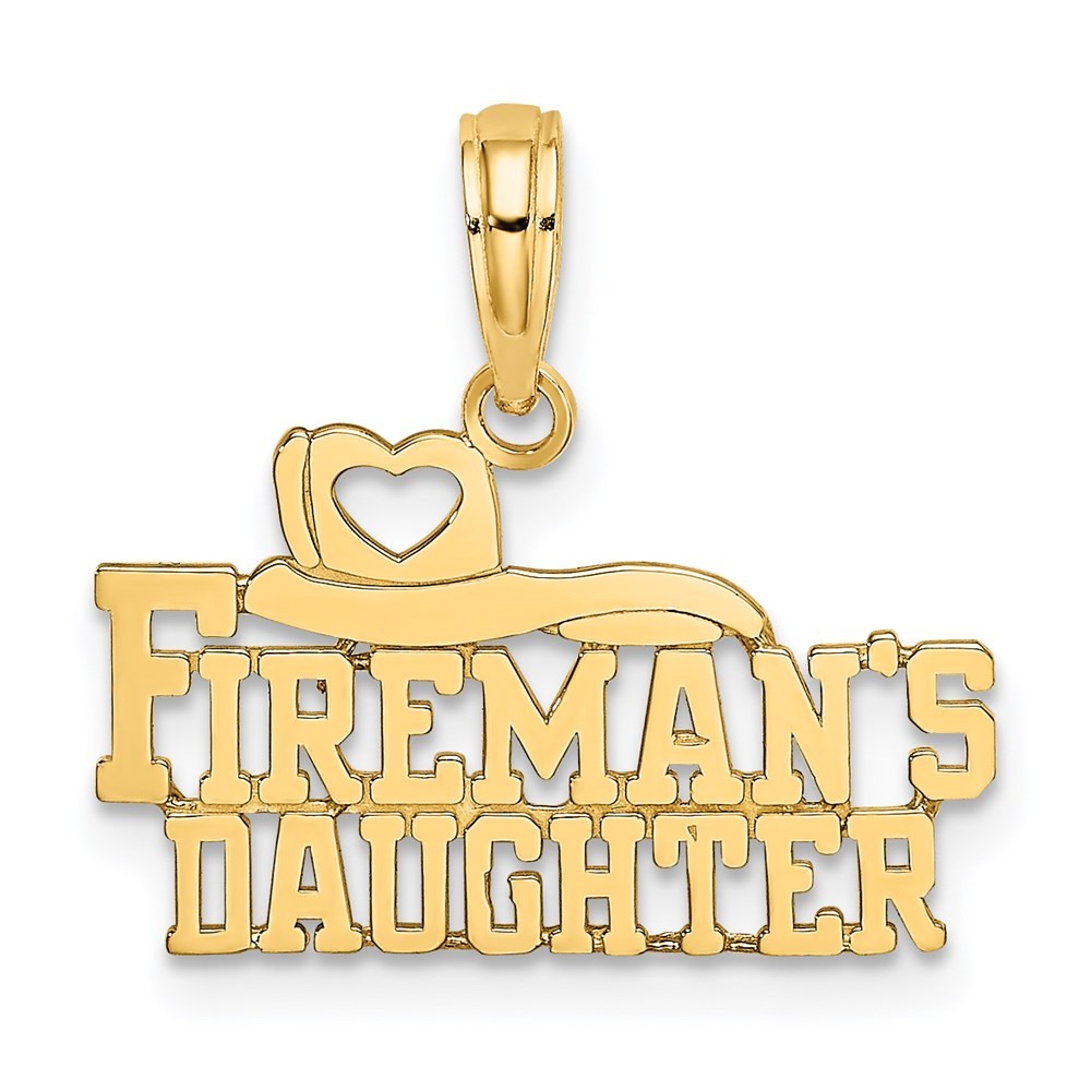 14k Yellow Gold FIREMAN'S DAUGHTER Charm