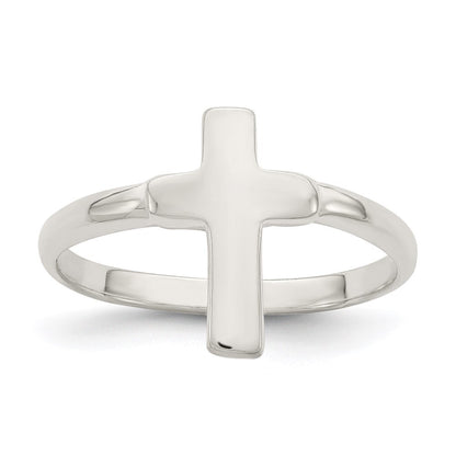 Sterling Silver Solid Cross Ring Size 6