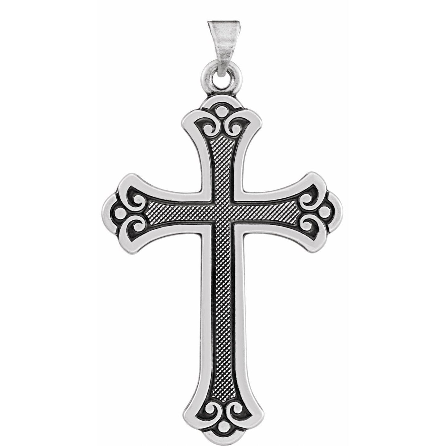 Sterling Silver Crucifix Catholic Cross Pendant Fine Jewelry Gift for Her