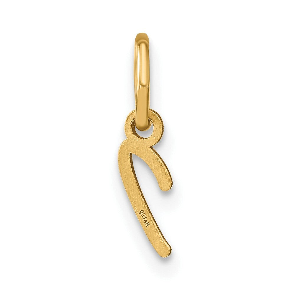 14k Yellow Gold Upper case Letter I Initial Charm Pendant for Women