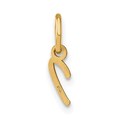 14k Yellow Gold Upper case Letter I Initial Charm Pendant for Women