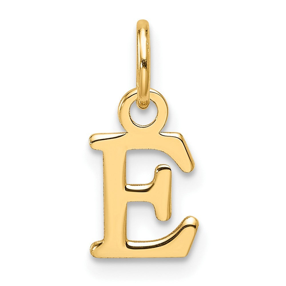 14k Yellow Gold Cutout Letter E Initial Pendant