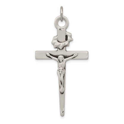 Sterling Silver Antiqued Crucifix Pendant Holiday Gift for Women