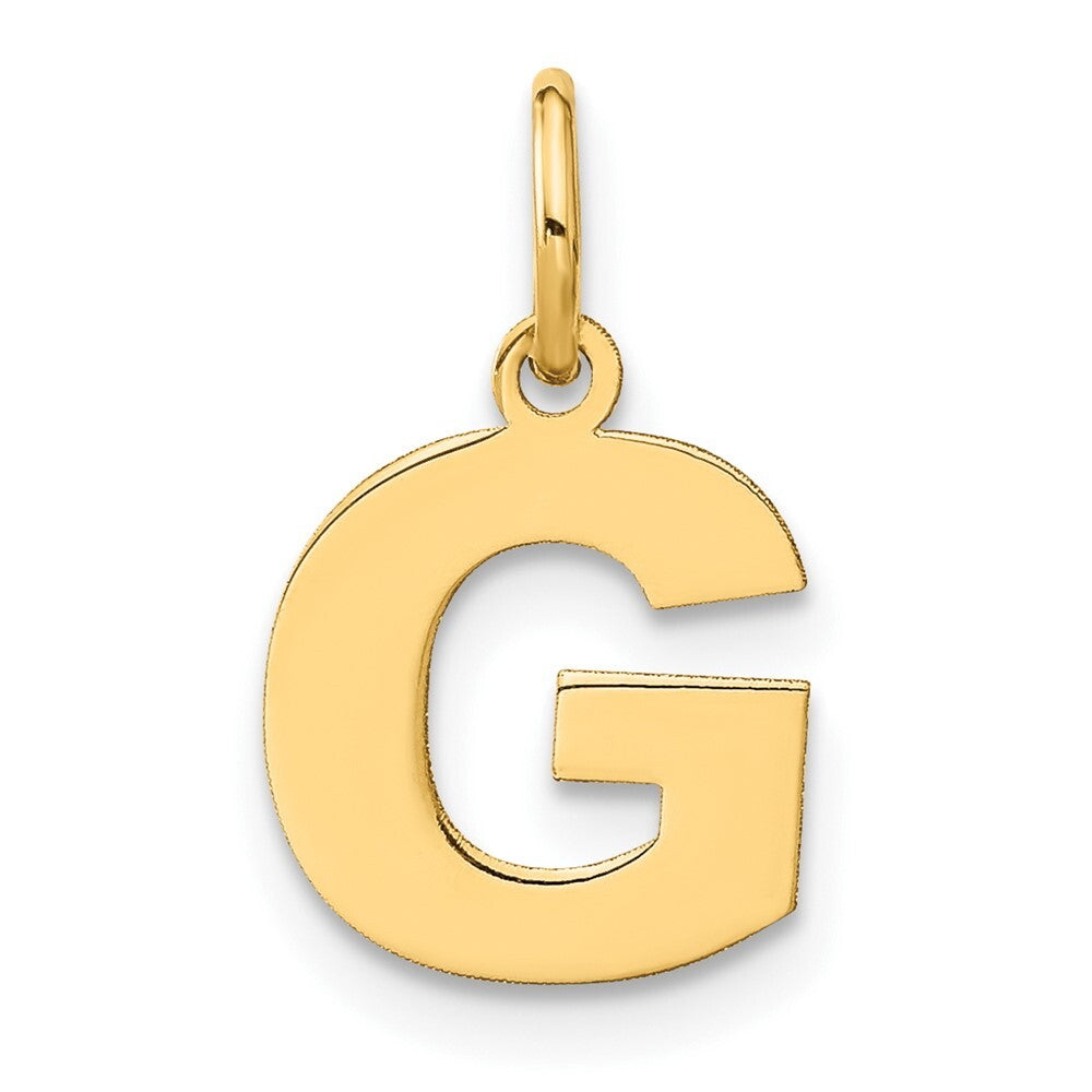 14k Yellow Gold Letter G Initial Pendant for Women