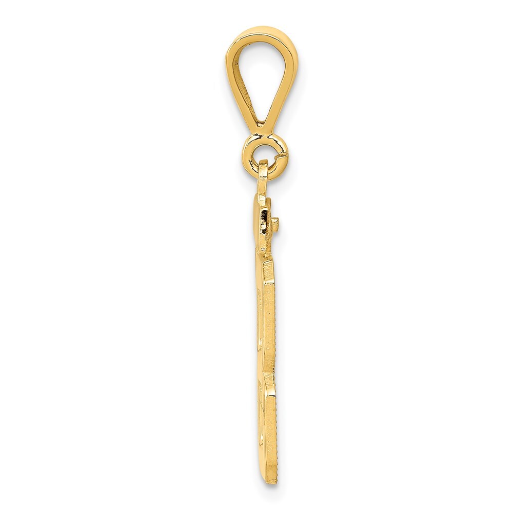 14k Yellow Gold Medium Polished Number 88 Charm Pendant for Women