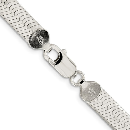 Sterling Silver 8mm Magic Herringbone Chain Necklace