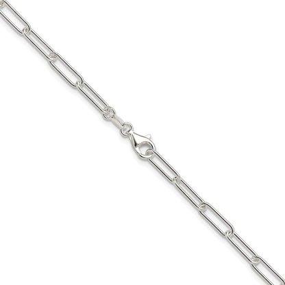 Sterling Silver Polished 3.5mm Paperclip Chain Necklace