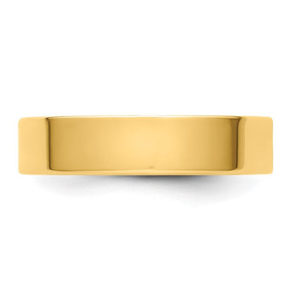 14K Yellow Gold Yellow Gold 5mm Lightweight Flat Wedding Band Size 5