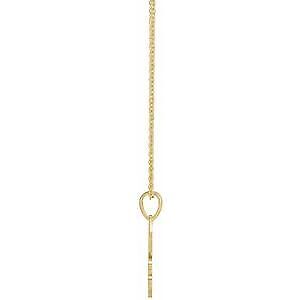 14k Yellow Gold Petite Lotus 16-18" Necklace