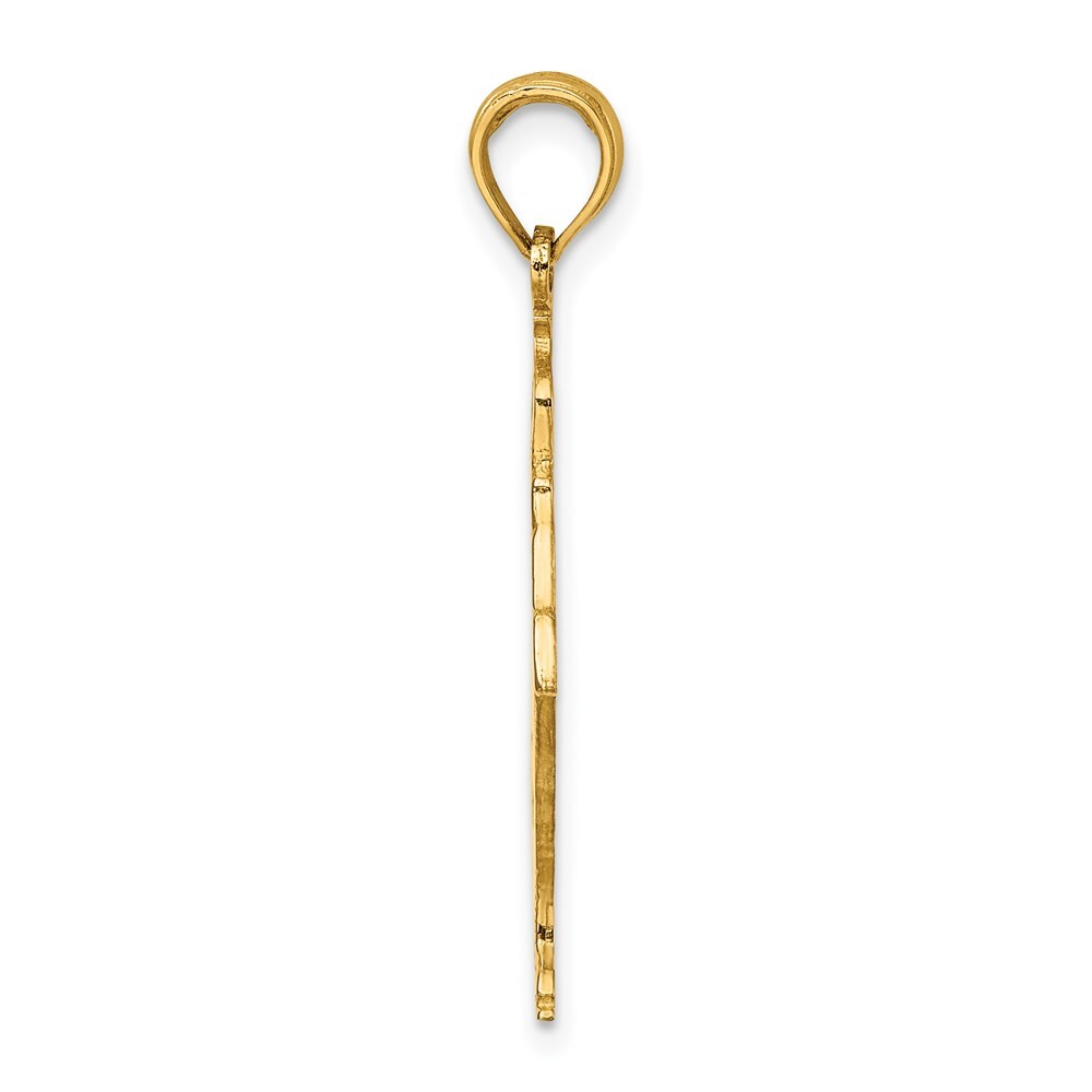 14k Yellow Gold Ice Skater Turning Charm Pendant for Women