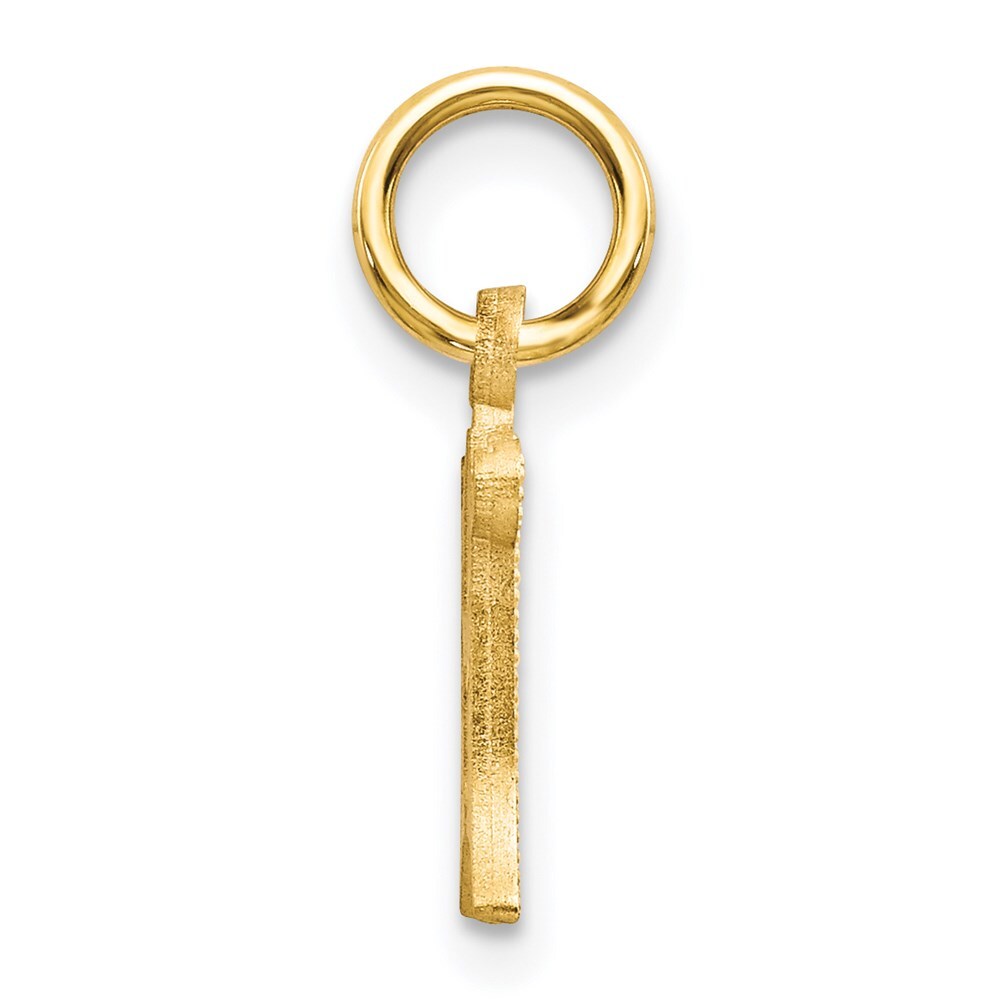 14k Yellow Gold Letter H Initial Charm Pendant for Women