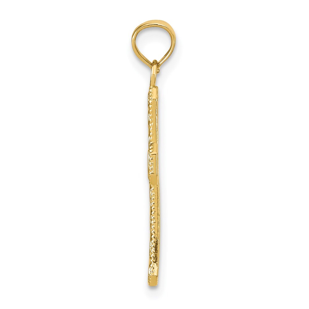 14k Yellow Gold Fancy Cross Pendant for Women