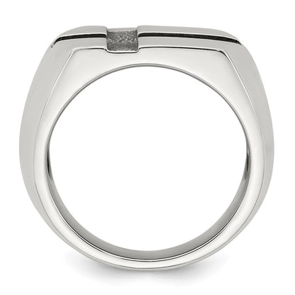 Sterling Silver Antiqued Cross Men's Ring Size 11