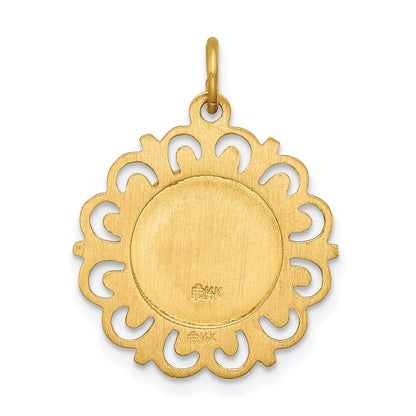 14k Yellow Gold Our Lady of Fatima Medal Pendant for Women