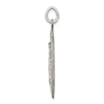 Sterling Silver Antiqued Miraculous Medal Pendant Holiday Gift for Women