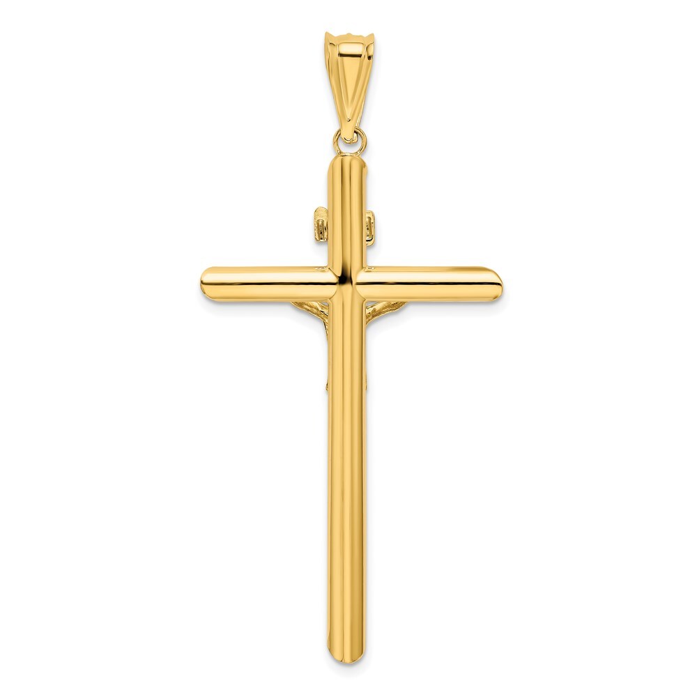 14k Two-tone Gold Polished Crucifix Pendant for Women