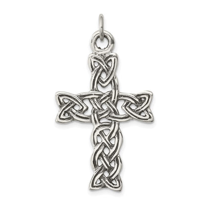Sterling Silver Antiqued Celtic Cross Pendant Holiday Gift for Women